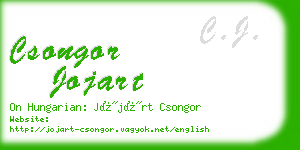 csongor jojart business card